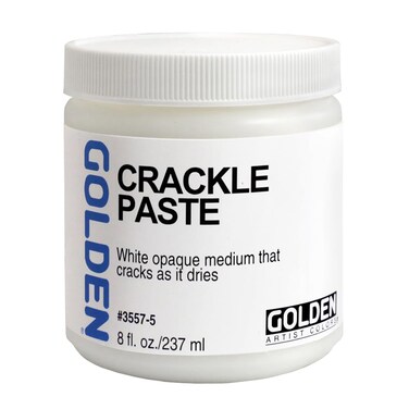 Crackle Paste by GOLDEN 8 fl oz Jar Professional Acrylic Paste Medium Opaque