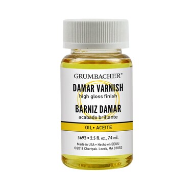 Grumbacher Damar Final Varnish for Oil Paintings Jar 5692 25 Fl Oz Pack of 1