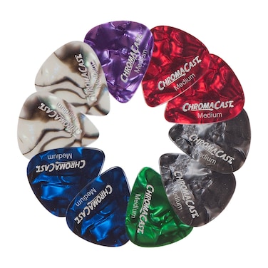 ChromaCast Pearl Celluloid Guitar Pick 10 Pack Medium Gauge 73mm