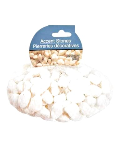 White Accent Home Crafting Craft Decor Project Decorative Real Stones Rocks 32 Ounces 2 Bags