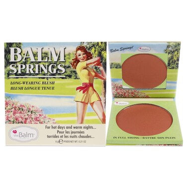 theBalm EarthyRose Balm Springs Multifunctional Flawless Highlighter Blush Makeup Pressed Staining Face Powder TalcFree FadeResistant Formula