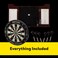 Viper by GLD Products Hudson AllinOne Dart Center Classic Solid Wood Cabinet  Official SisalBristle Dartboard Bundle Standard Set Shot King Dartboard Mahogany Finish One Size