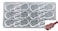 NY Cake Polycarbonate Violin Mold 12 Cavities