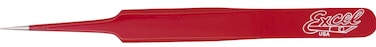 Excel Straight Point Tweezer Red