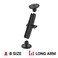 RAM Mounts RAMB101UC Universal Double Ball Mount with Two Round Plates with Long Arm for Drilldown Mounting