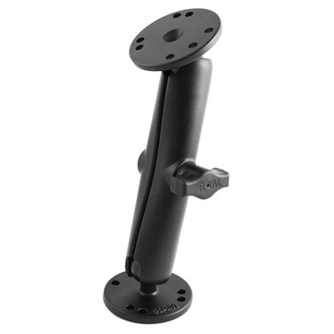 RAM Mounts RAMB101UC Universal Double Ball Mount with Two Round Plates with Long Arm for Drilldown Mounting
