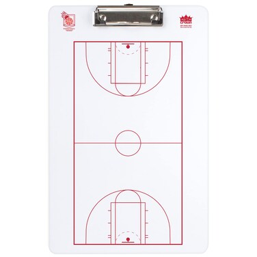 Crown Sporting Goods Dry Erase Coaching ClipboardDifferent Versions for Soccer Baskeball Football 1 Count of Basketball
