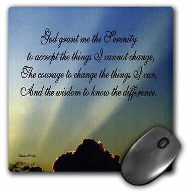 3dRose LLC 8 x 8 x 025 Inches Mouse Pad The Serenity Prayer mp_9200_1