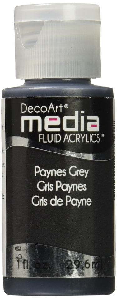 Deco Art Media Fluid Acrylic Paint 1oz Paynes Gray Series 3