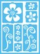 DecoArt Patio Paint SelfAdhesive Stencils 6 by 8Inch Funky Flowers