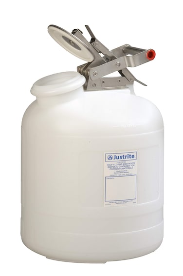 Justrite 12765 5 Gallon Capacity 1200 OD x 20 H Size Laboratory Cans for Corrosives