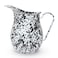 Enamelware Pitcher 3 quart BlackWhite Splatter