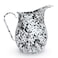 Enamelware Pitcher 3 quart BlackWhite Splatter