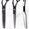 Saki Shears Katana Set of Professional Japanese Hair Shears with Black Finish  6 Inches  Includes Cutting and Thinning Shears