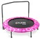 Pure Fun 48inch Super Jumper Kids Trampoline with Handrail 100lb Weight Limit Pink