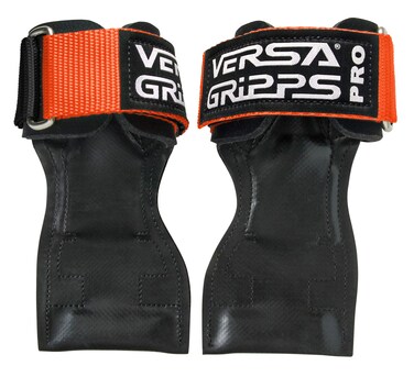 Versa Gripps Pro Made in The USA Wrist Straps for Weightlifting Alternative The Best Training Accessory Neon OrangeBlack RL