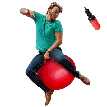 WALIKI Hopper Ball  Hippity Hop  Jumping Hopping Therapy Ball  Relay Races  Red Adults 16101  2975CM