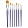 Pebeo Yellow Polyamide Brushes 8Pack 4 Round and 4 Flat
