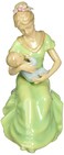Cosmos 80107 Fine Porcelain Mom with Baby Boy Musical Figurine 714Inch Green