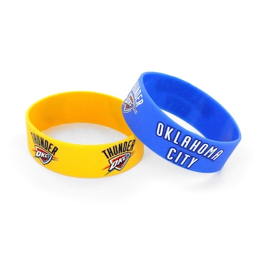 NBA Oklahoma City Thunder Silicone Rubber Bracelet 2Pack