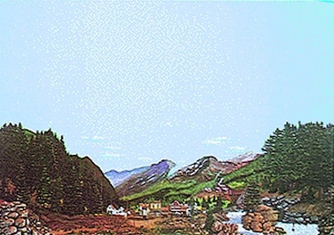 Walthers Inc Instant Horizons Sierra Boomtown Background Scene 24 X 36 60 x 90cm Gold Rush