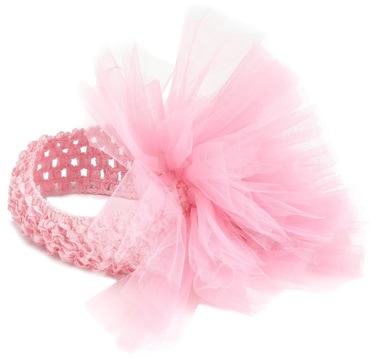 Mud Pie Newborn BabyGirls Tulle Puff Headband Pink 012 Months
