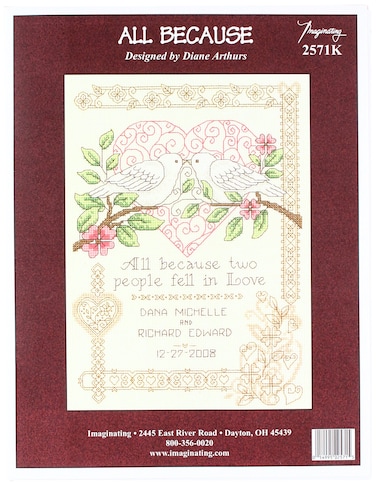 M  R Technologies Wedding Record Counted Cross Stitch Beige