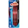 BAZIC Globe Retractable Gel Ink Pen with Grip Assorted 2 Per Pack 179324P