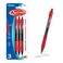 BAZIC Globe Retractable Gel Ink Pen with Grip Assorted 2 Per Pack 179324P
