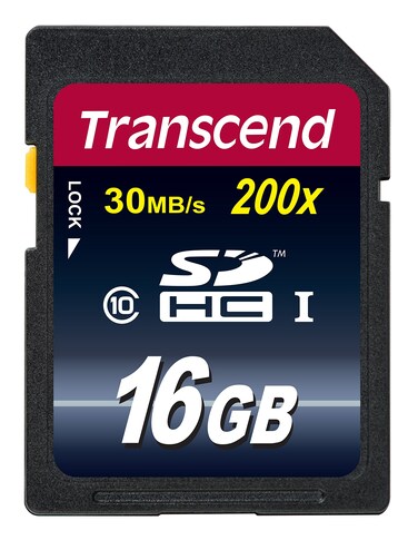 Transcend 16GB SDHC Class 10 Flash Memory Card Up to 30MBs TS16GSDHC10