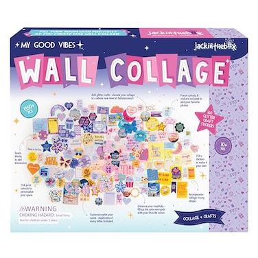 jackinthebox DIY Wall Collage Kit with Glitter Crafts 1350 PCS Aesthetic Wall Decor for Teen  Tween Girls Great for 11 12 13 14 15 Year Old Girls