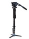 Benro A48FDS6 Monopod with 3Leg Locking Base and S6 Head 4 Leg Sections Flip Lock Leg Release Black