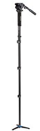 Benro A48FDS6 Monopod with 3Leg Locking Base and S6 Head 4 Leg Sections Flip Lock Leg Release Black