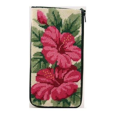 Eyeglass Case  Hibiscus  Needlepoint Kit