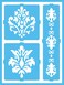 DecoArt Patio Paint SelfAdhesive Stencils 6 by 8Inch Elegant Damask