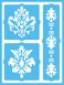 DecoArt Patio Paint SelfAdhesive Stencils 6 by 8Inch Elegant Damask