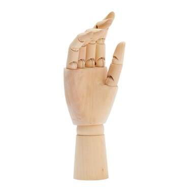 Wooden Hand Model 7 in Right Hand Art Mannequin Figure with Posable Fingers for Drawing School Practice Supplies Hand Jewelry Display Decoration Sketching