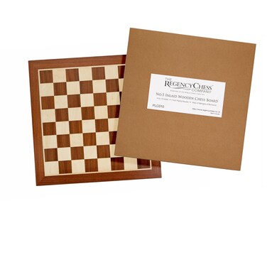 Regencychess Wooden Chess Board  19 Inch No5 Inlaid Mahogany