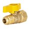 Eastman Brass Straight Gas Ball Valve Connector with QuarterTurn Lever Handle 12 Inch FIP x 12 Inch OD Tube 60003