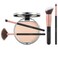 EmaxDesign Makeup Brushes 17 Pieces Premium Synthetic Foundation Brush Powder Blending Blush Concealer Eye Face Liquid Powder Cream Cosmetics Brushes Kit Rose Gold