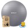 Boldfit Gym Ball for Exercise Anti Burst Exercise Ball with Foot Pump for Workout Yoga Ball for Women and Men Swiss Ball for Balance Stability Training Birthing Ball for Pregnancy FitnessGrey 55Cm