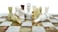 15 Inches White  Green Onyx Top Home Decor Ideas Classic Board Games Chess Set  Handmade Marble Decor Chess Board Game Set  Non Othello Game  Non Backgammon Board Game  Non Wooden