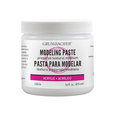 Grumbacher Hyplar Modeling Paste Artists Acrylic  Oil Paint Medium 16 oz Jar Package may vary