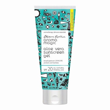 Aroma Magic Aloe Vera SPF 20 Sunscreen Body Gel  169 Fl Oz 50ml  with Broad Spectrum UVAUVB Protection  Natural Face Sunblock for Men  Women