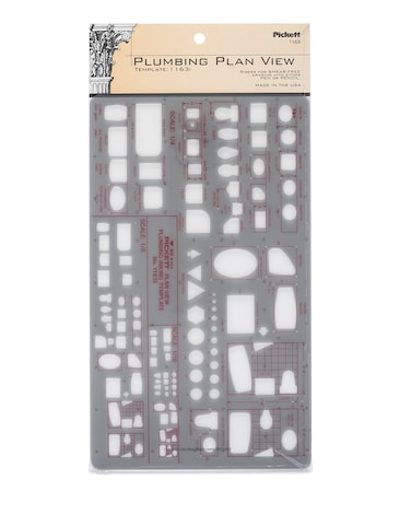 Pickett Plumbing Plan View Template Three Scales 116 18 and 14 Inch 1163I