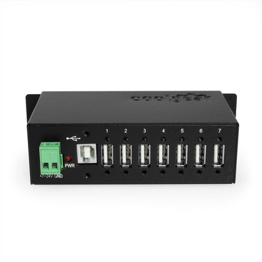 USB 20 7Port hub with surge protection Din rail mounting  NEC chip