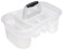 4SGM 9 38inch Sterilite Bath Caddy with 5 Compartments Large Clear Multi
