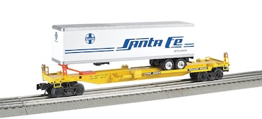 Bachmann Industries Front Runner Intermodal Car with Trailer Santa Fe O Scale Train