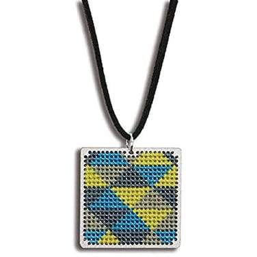 Dimensions Crafts 7274093 Square Triangle Pattern Finished Pendant Large