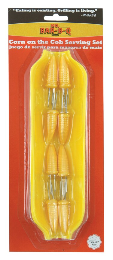 Mr BarBQ 02017X Cornboat Holder with 8 Skewers